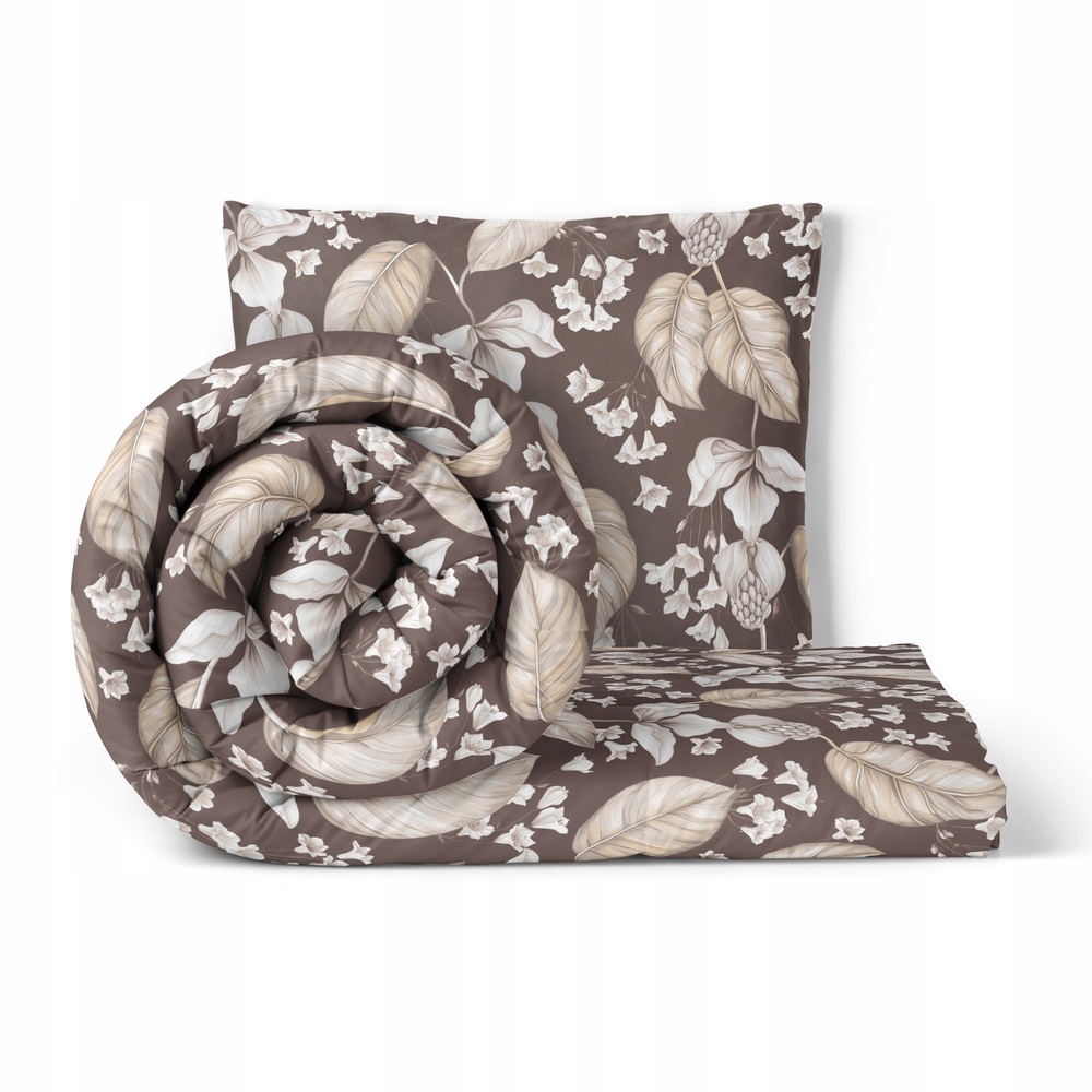 Povlečení 140x200 cm, 70x80 cm, 140 g/m2, bavlna 100% Květ pouště na bronzu