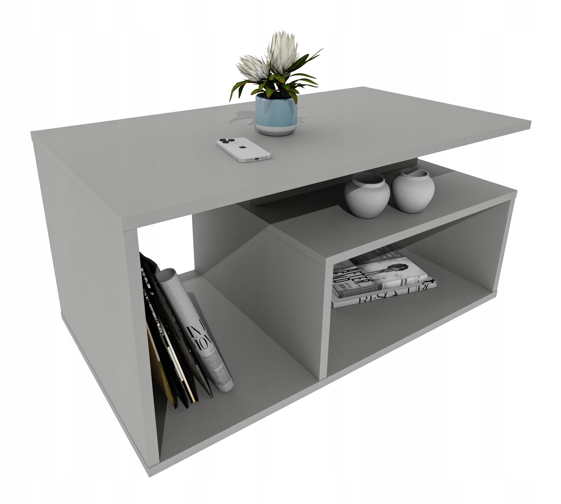 Kávový stolek lavice stůl retro loft obývací pokoj pracovna šedá Maja