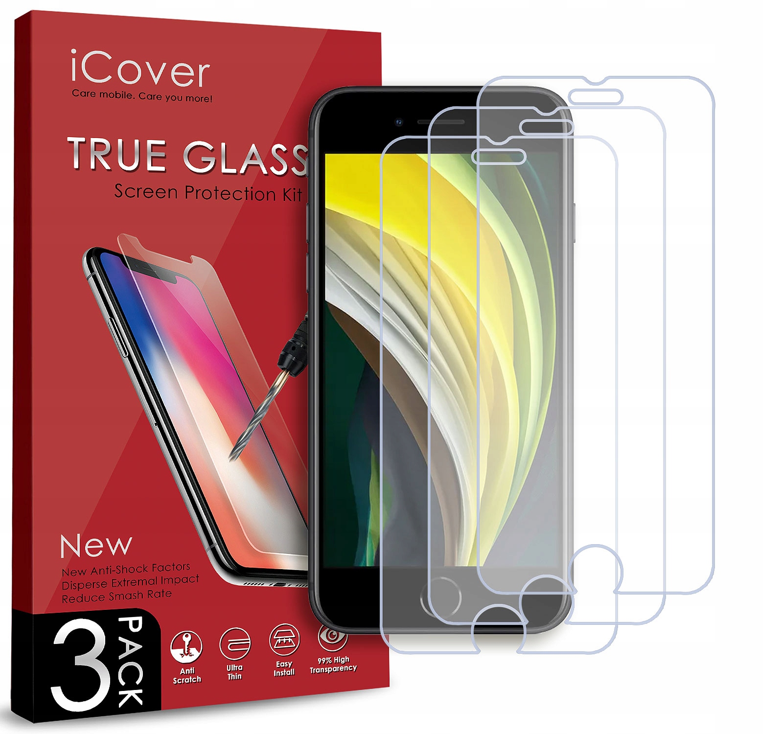 

3SZT Szkło Hartowane Do Apple Iphone Se 2020
