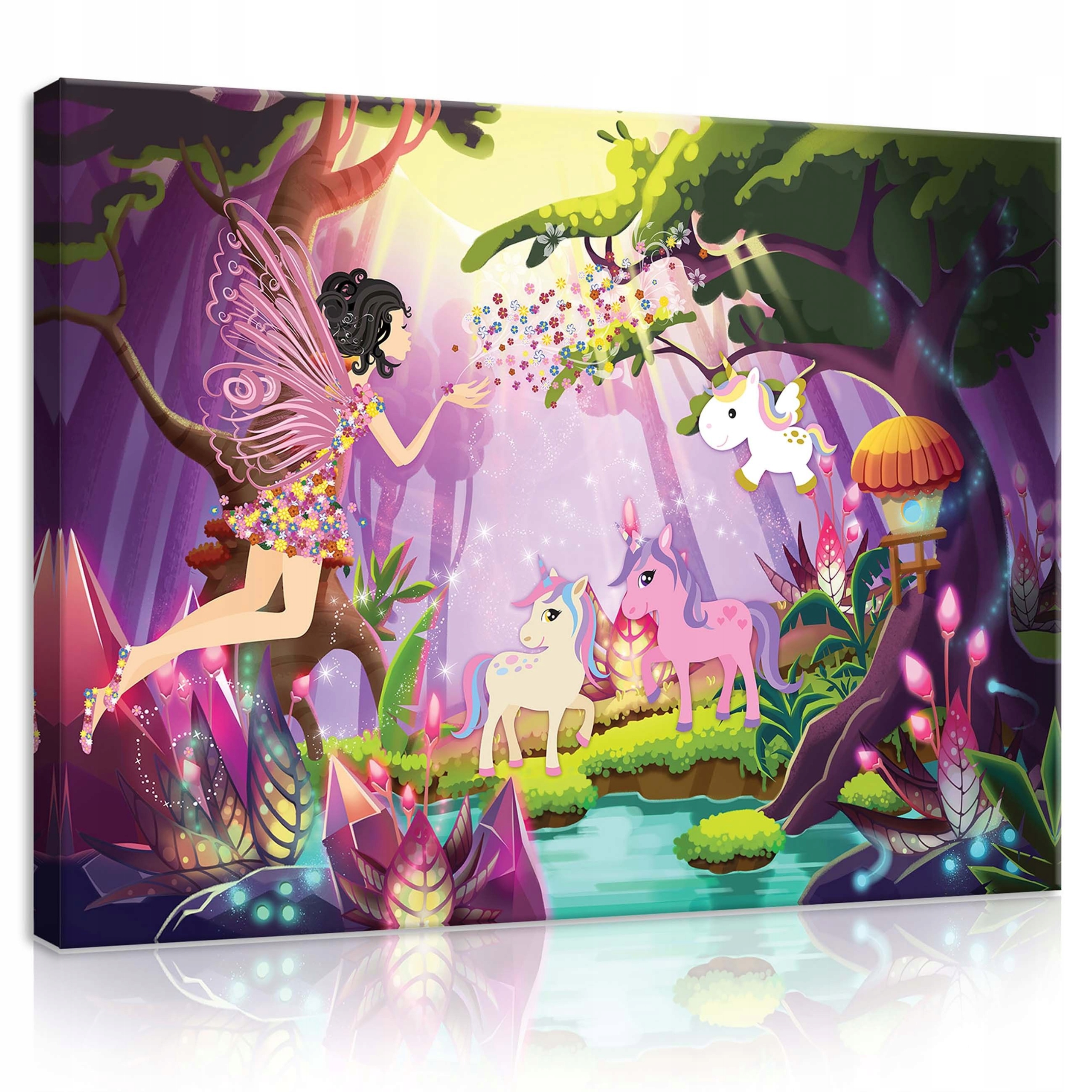 Obraz 75x100 Víla Jednorožec Les Magie Pohádka Čaroděj Fantazie Radost