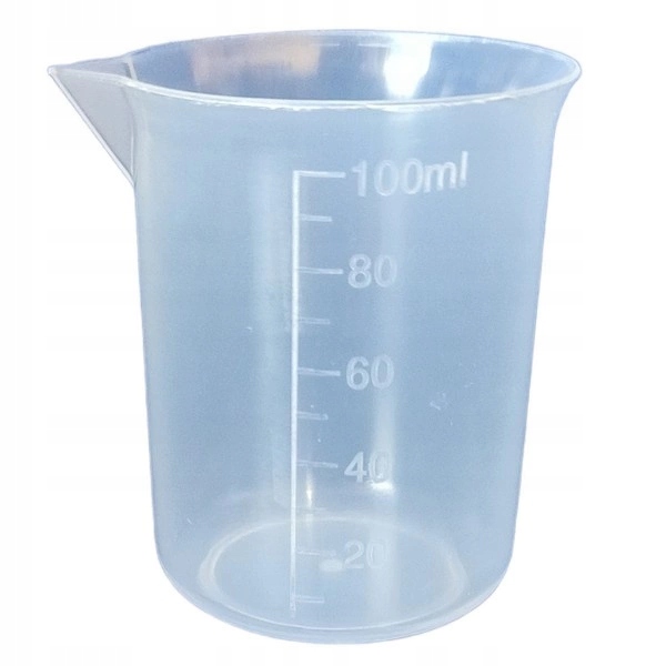 Kubek plastikowy z miarką 50ml miarka kuchenna do odmierzania preparatów