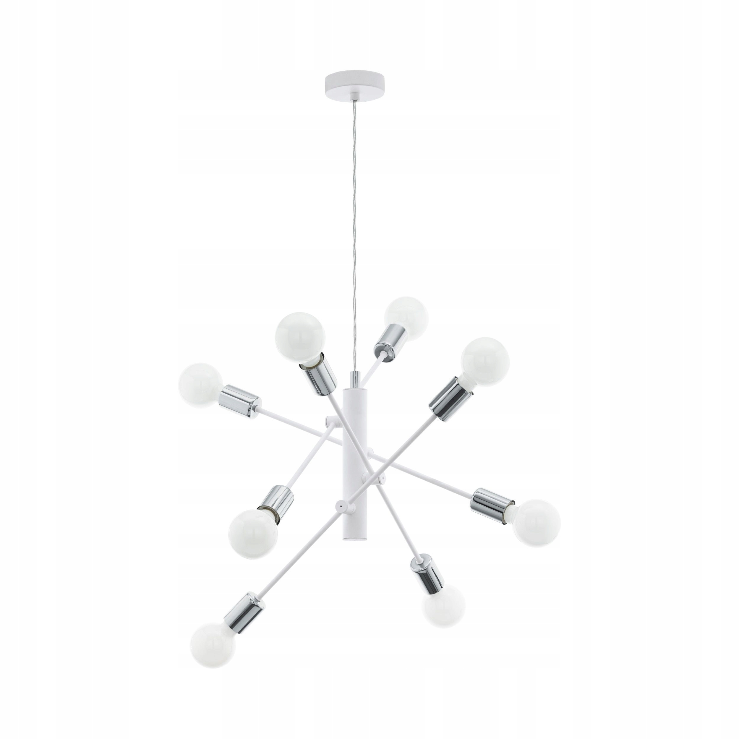Lampa wisząca Eglo Gradoli 8X60W E27 Biała/Chrom