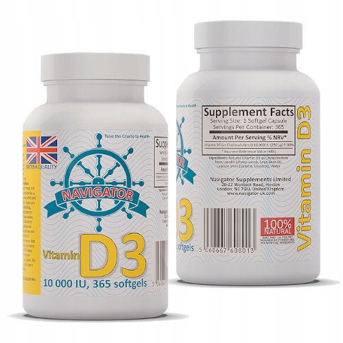 Navigator Witamina D3 10000 IU 365 kapsułek NA ROK