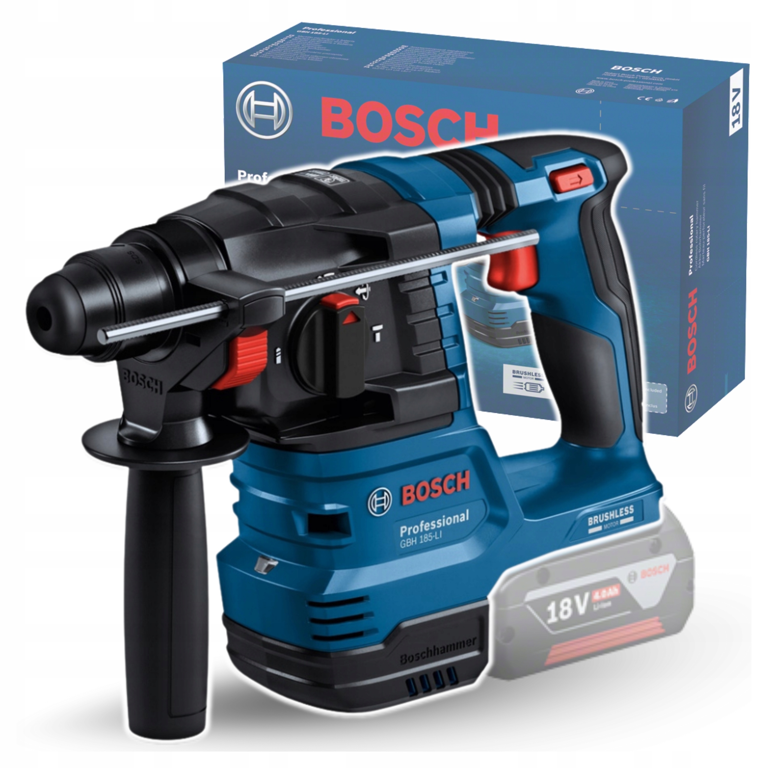 Bosch Professional Gbh 185-LI Młotowiertarka akumulatorowa 1,9J 0611924020