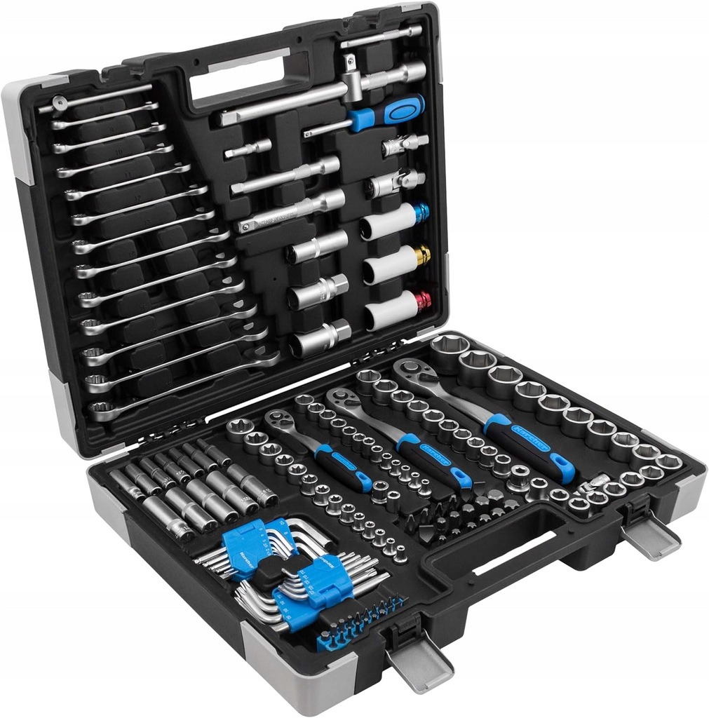 Zestaw Kluczy Nasadowych Karcher 1/2 1/4 3/8 157s Grzechotki Płaskie Imbusy