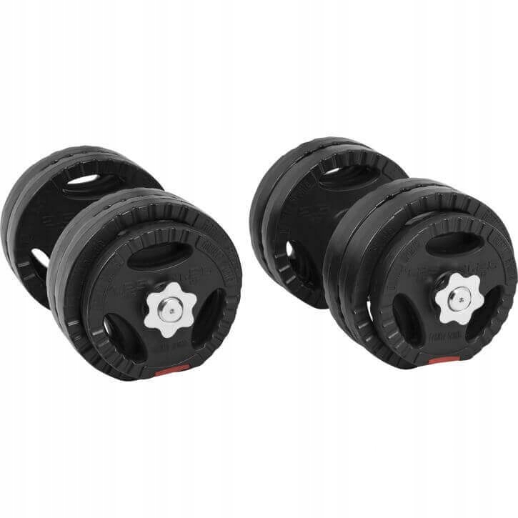 ZESTAW HANTLI 2x 15KG HANTLE BITUMICZNE REGULOWANE Model Gorilla Sports