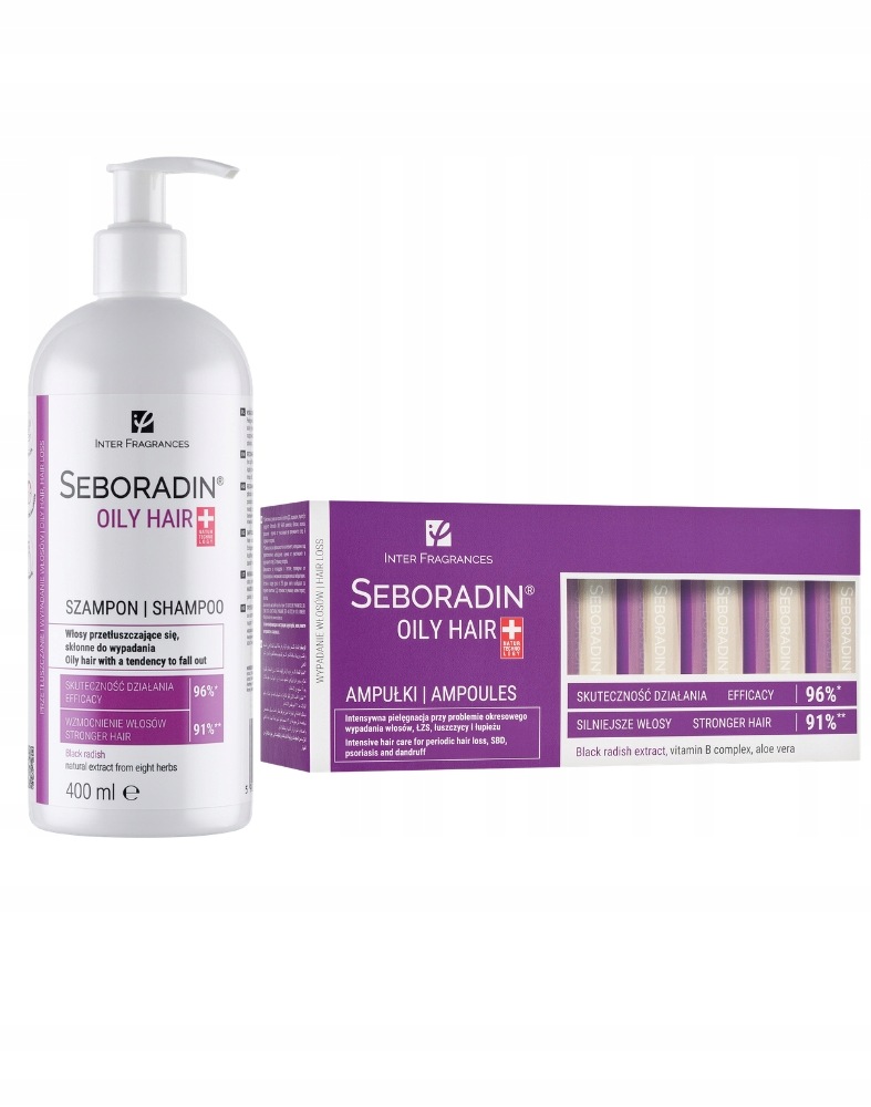 Szampon ampułki wcierka do włosów przetłuszczających Seboradin Oily Hair