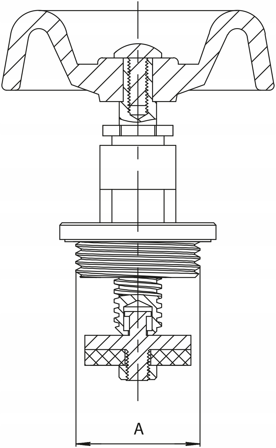 GŁOWICA DO ZAWORU ŻELIWNEGO DN15 (1/2) CZĘŚĆ ZAMIENNA ART.2600GŁ-15 DIAMOND Marka Diamond