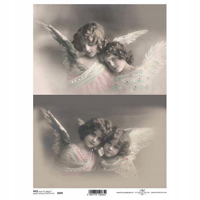 Papier Ryżowy decoupage A4 ITD-R0699 anioły