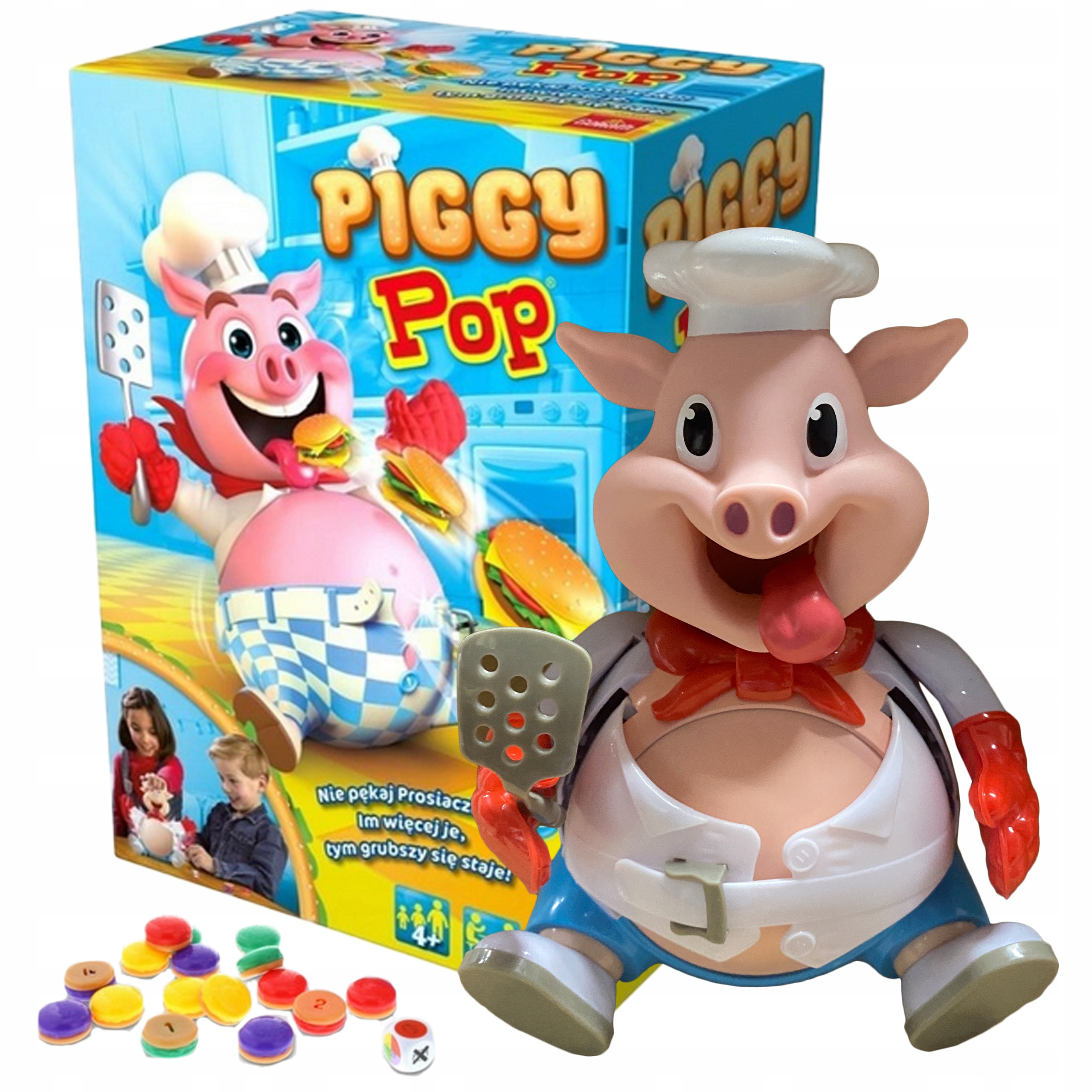 Gra Dla Całej Rodzinny Gra dla Dzieci Piggy Pop Prosiaczku nie Pękaj