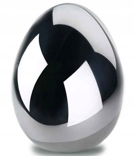 

Figurka Jajko Ceramiczne Srebrne Wielkanoc 8 cm