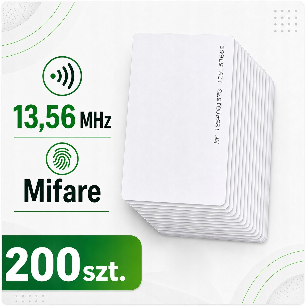 Bezkontaktní karta Mifare 13,56 MHz 1K Classic Rfid sada 200 ks MFK1