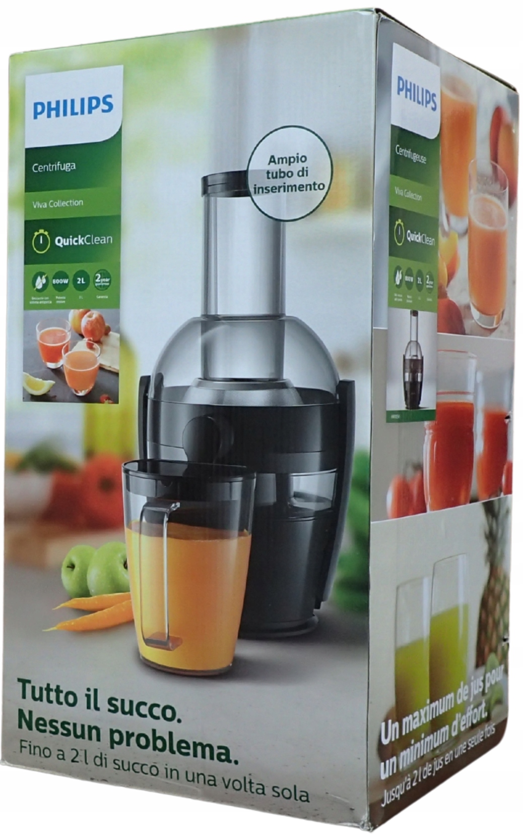 Odšťavňovač Philips HR1856/70 800W Velký Otvor Nádoba na šťávu