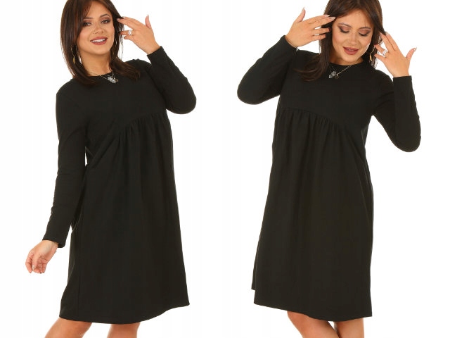 

F606 odcinana Sukienka oversize kieszenie