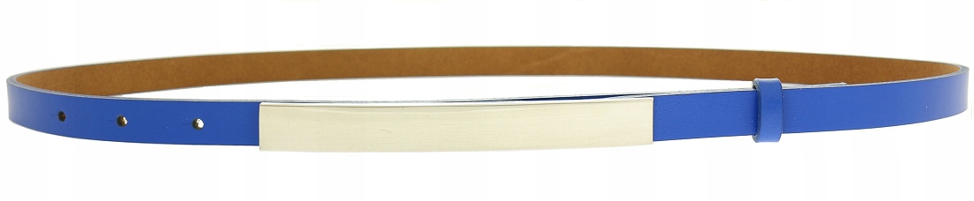 PASEK CHABROWY BLACHA KLAMRA MIRROR BELT SKÓRZANY