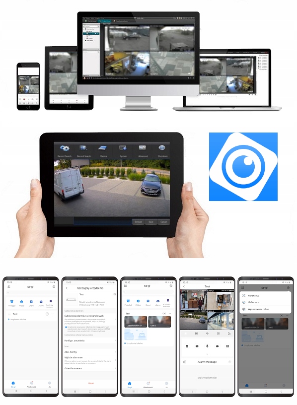 Zestaw do monitoringu 8 kamer IP 8Mpx 4K UHD PoE Marka DVS