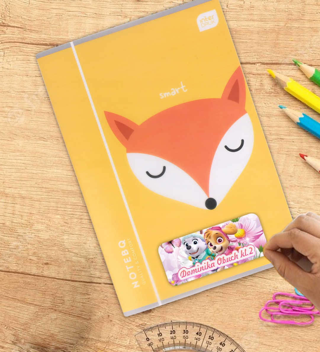 NAKLEJKI PERSONALIZOWANE NA ZESZYTY PSI PATROL 14 sztuk Marka bez marki