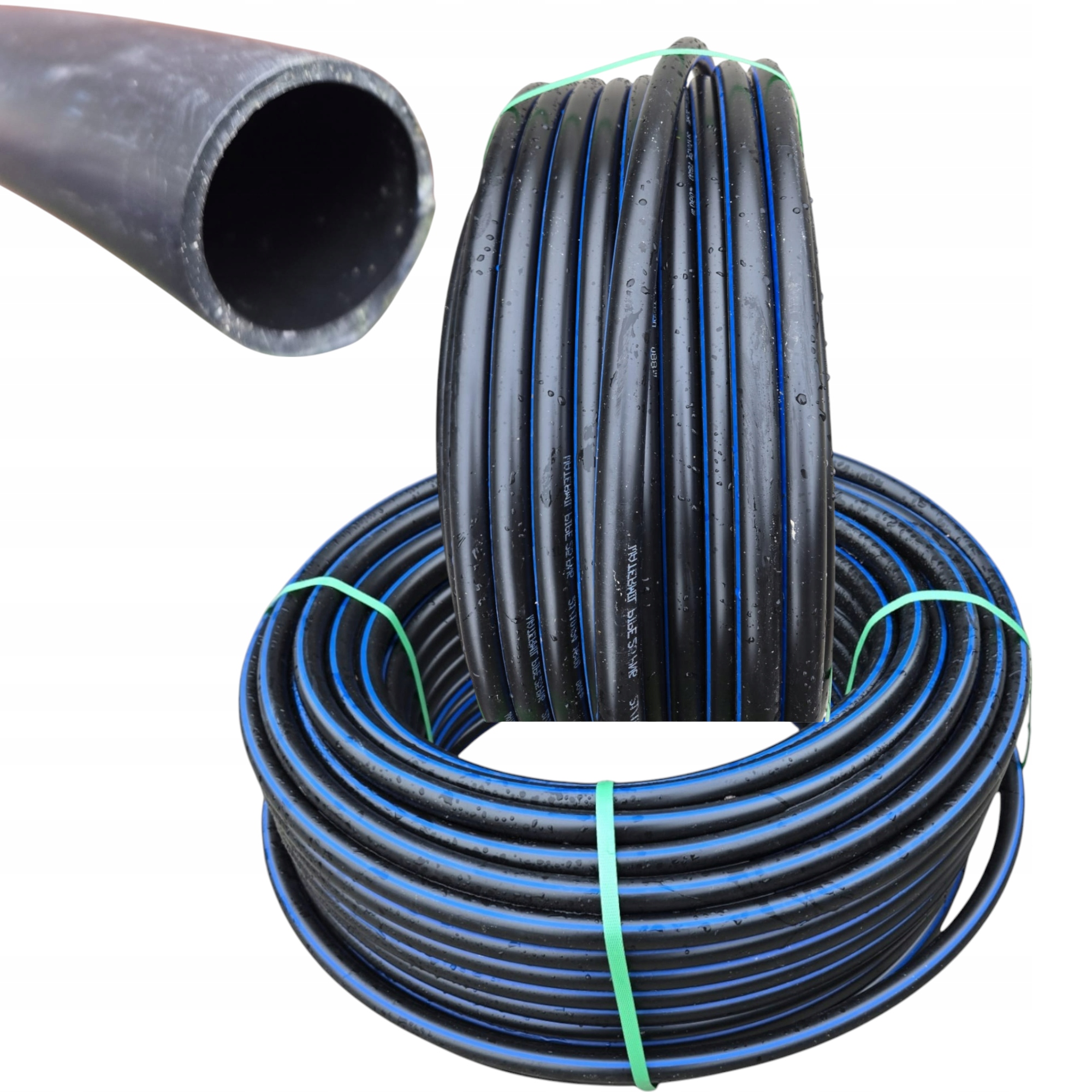 Rura Irygacyjna montażowa do nawadniania Pe 25 Wąż PN6 Mocna 50 m Czarna