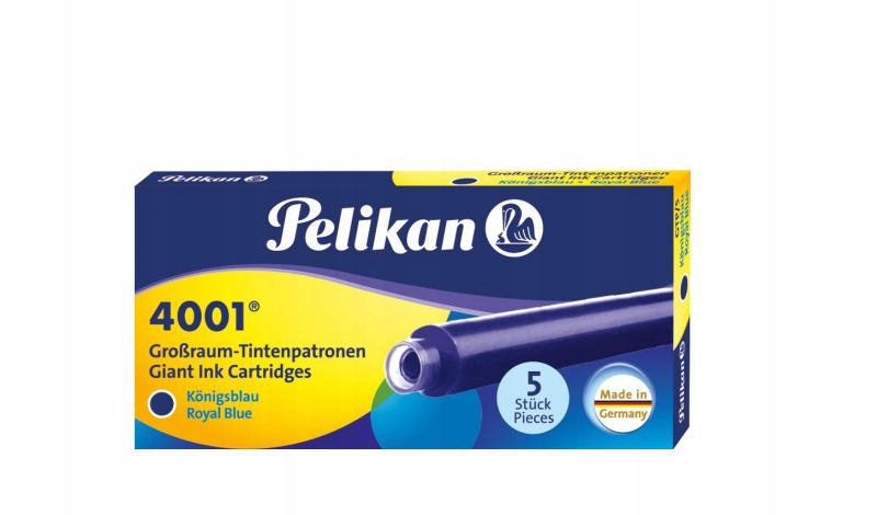 

Naboje Pelikan długie 5szt niebieskie