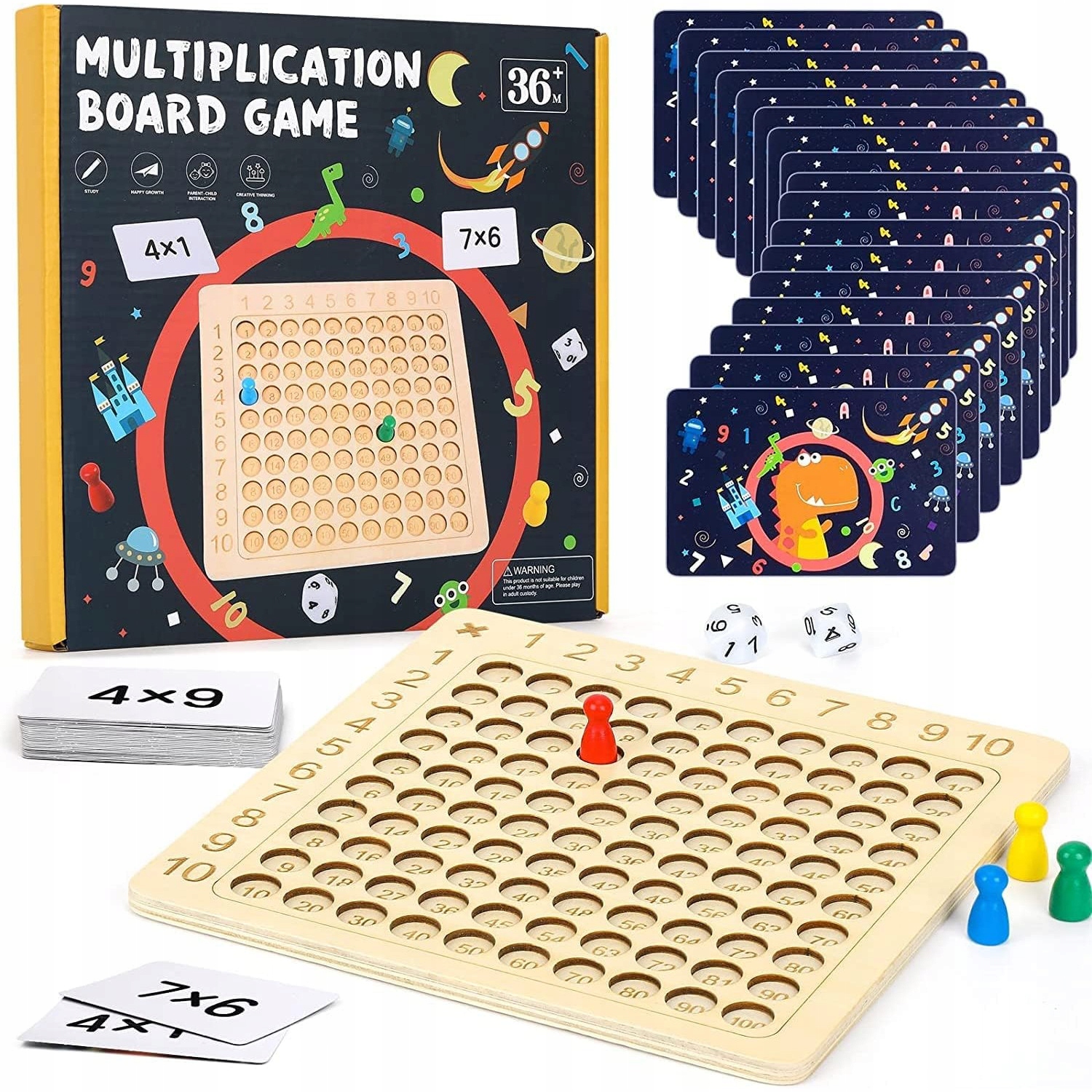 Logická Hra Násobilka Desková 2V1 Edukační Puzzle