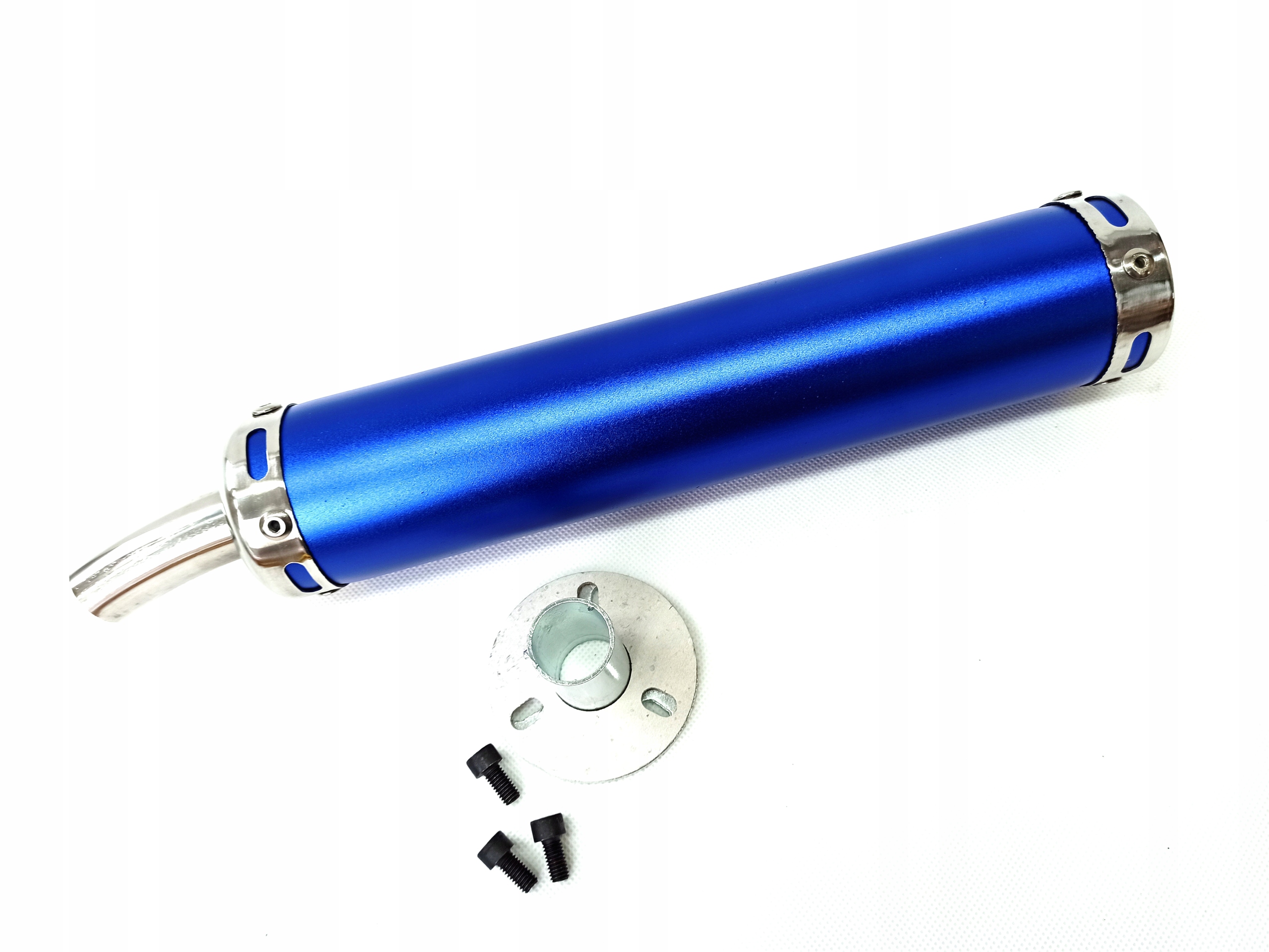 KOŃCÓWKA WYDECHU TŁUMIKA 2T TUNING UNIWERSALNA NIEBIESKA