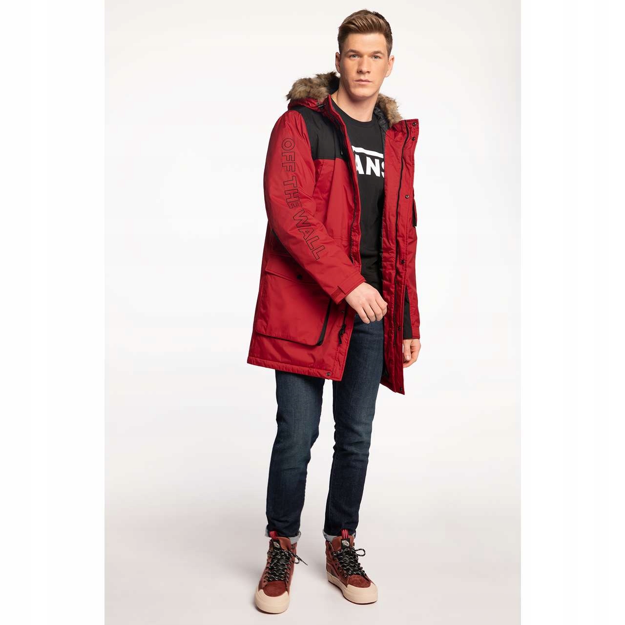 Pánská Zimní Bunda Vans Sholes S Kožešinou VM-0A457T2KA1-XS