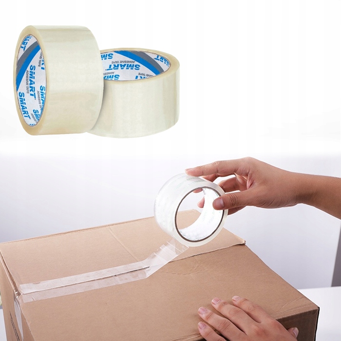TAŚMA PAKOWA KLEJĄCA SMART AKRYLOWA PRZEZROCZYSTA Szerokość 48 mm