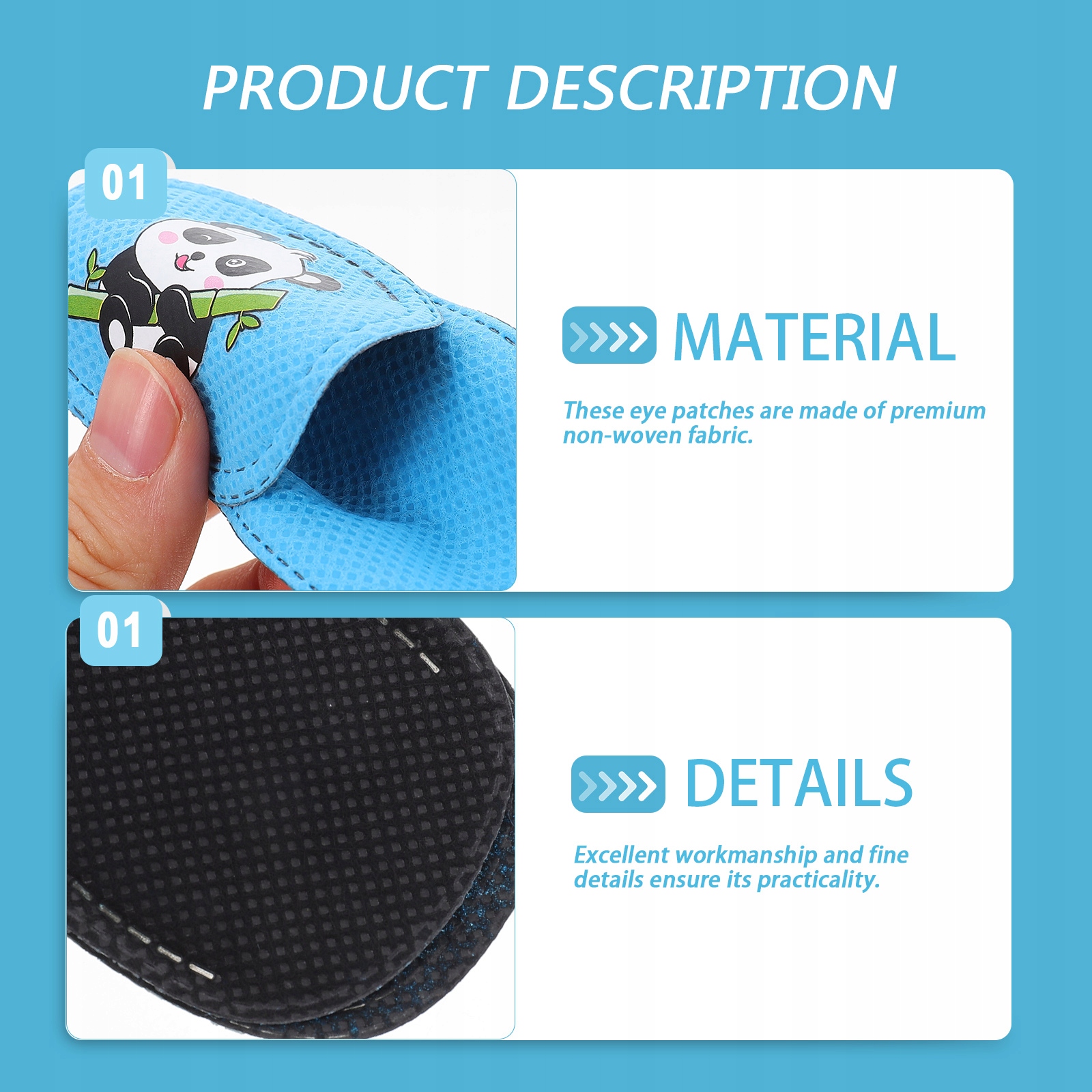 LAZY OKULARY AMBLYOPIA PRZEPASKA NA OCZU 6 SZT Materiał dominujący inny