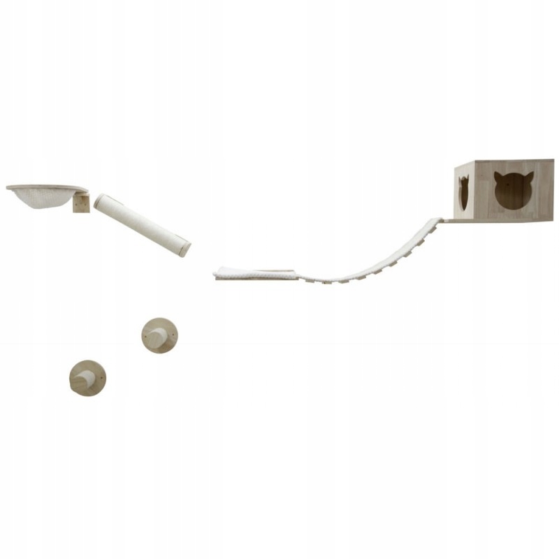 Škrabadlo pro kočky Kerbl 81611 Anden, sada nástěnných pater 8 ks