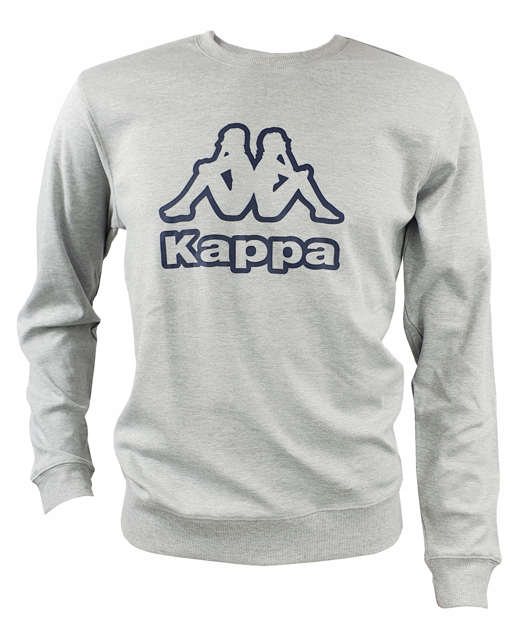 Bluza męska bez kaptura wkładana przez głowę duże logo Kappa Szara M