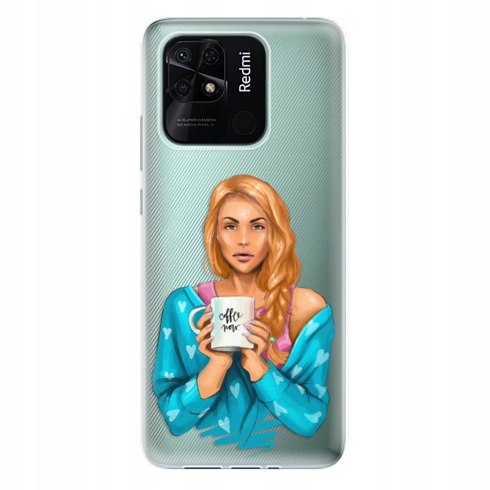 Silikonowe etui iSaprio Coffe Now Redhead do Xiaomi Redmi 10C