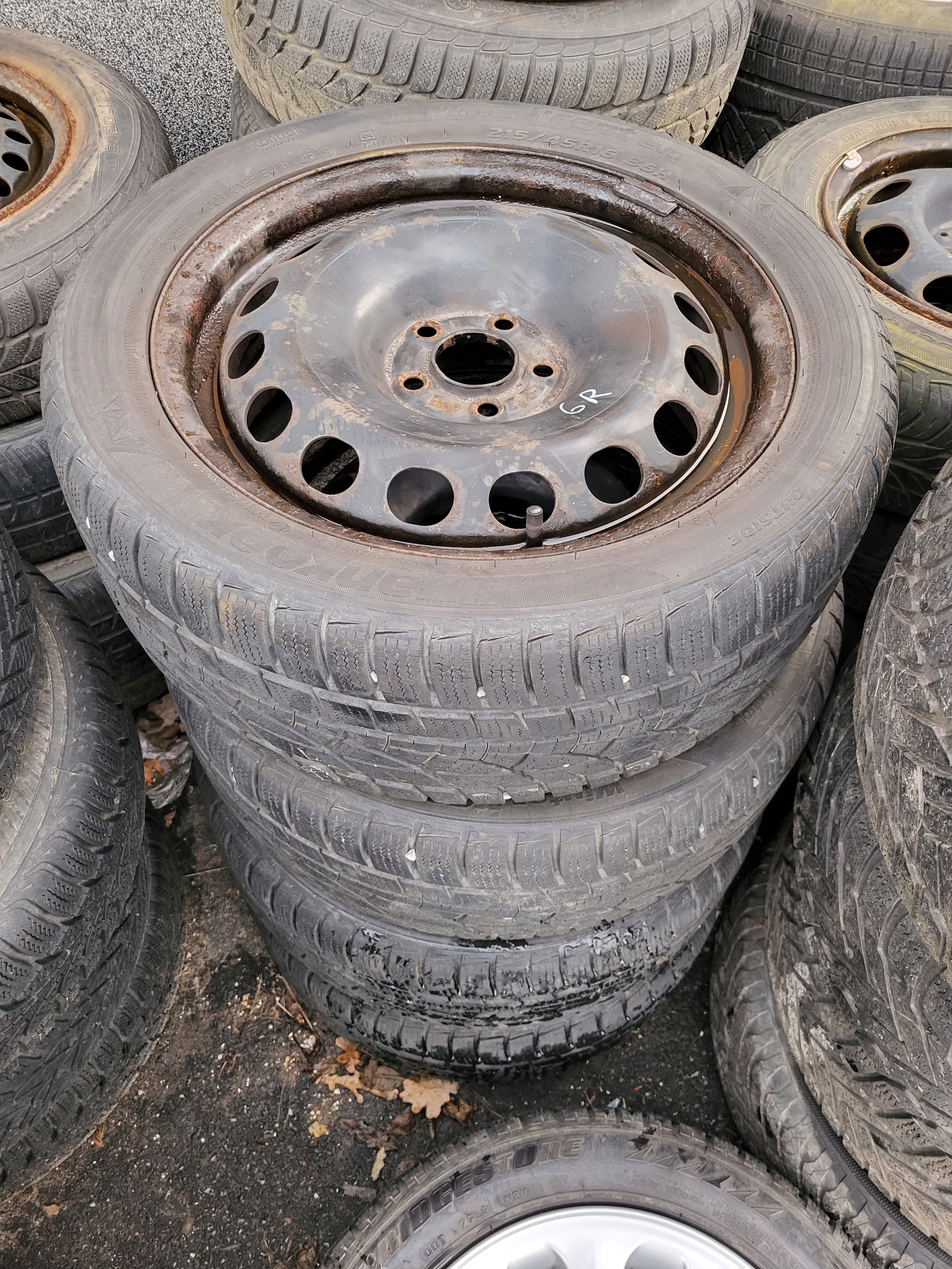 4x КОЛЕСА 16 ДИСКИ СТАЛЬ ШИНИ ЗИМОВІ HANKOOK ЗАПАС VW POLO В 6Rr0601027n