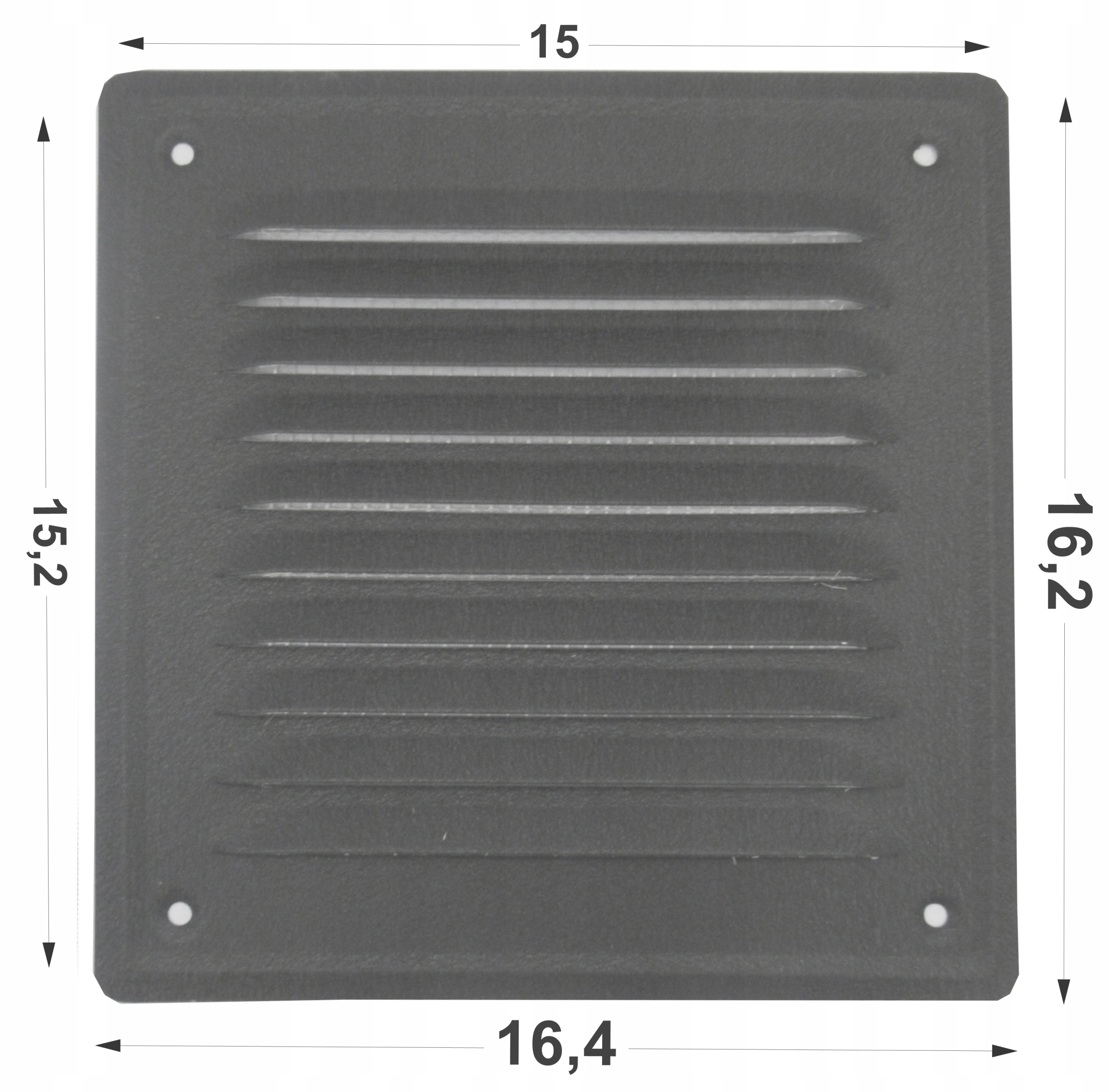 KRATKA WENTYLACYJNA14X14SIATKA JASNY SZARY METAL Kod producenta brak