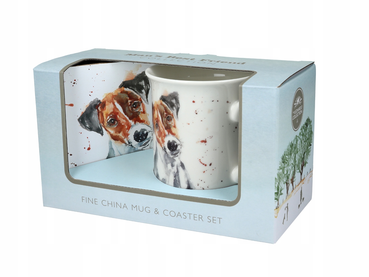 

Porcelanowy Kubek z Podkładką Jack Russell Terrier