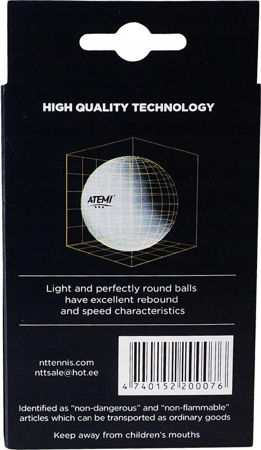 PIŁECZKI DO TENISA STOŁOWEGO PING PONGA ATEMI *** BIAŁE 6SZT Marka Atemi