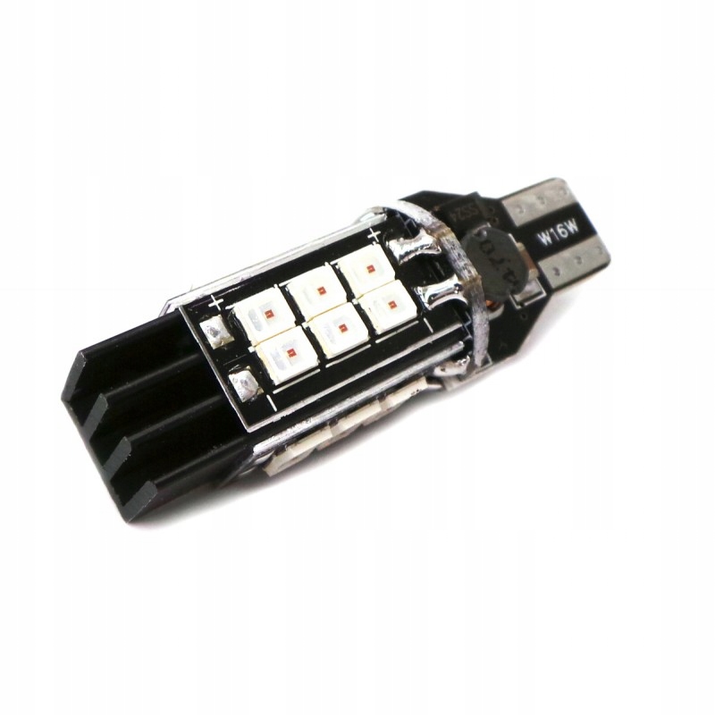 

Led W16W T15 12V-24V 19W Canbus czerwona b.mocna