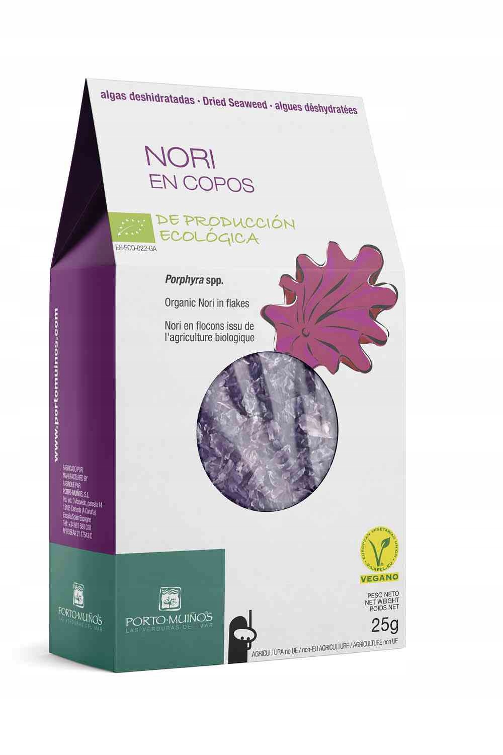 

Algi Morskie Suszone Nori Płatki Bio Porto Muinos