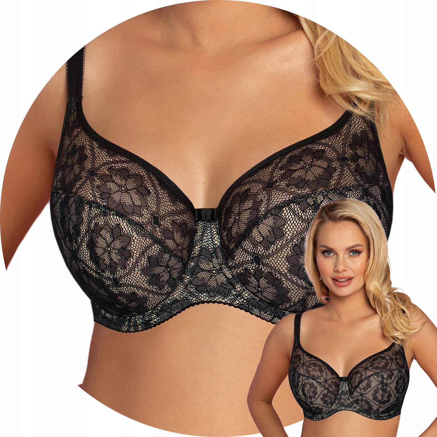 Podprsenka Semi Soft Vena VB-435 černá-béžová 95C