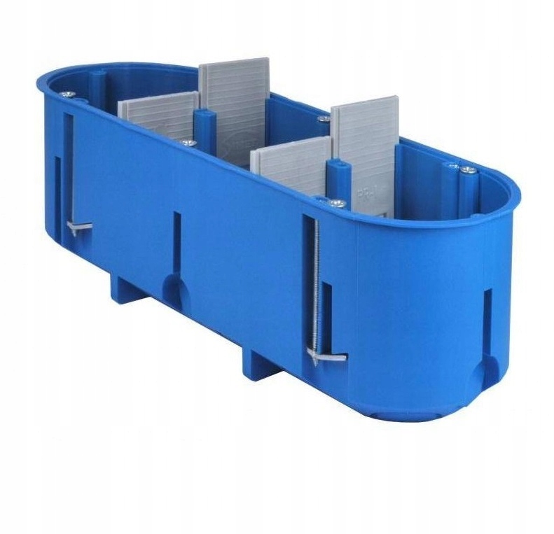  /><p><b>☀️Nowa wersja popularnej puszki trójpolowej. Więcej miejsca, zaczepy pozwalające mocować puszkę w ścianach o grubości nawet 1mm, wysuwane przegrody, możliwość zamykania pokrywą części puszki - to tylko niektóre nowe cechy tej puszki.</b></p><p>Dane techniczne: </p><p>✅Kolor: niebieski</p><p>✅Tworzywo: poliamid PA 6 / bezhalogenowe / samogasnące</p><p>✅Klasa palności: UL94 V2</p><p>✅Odporność na żar: 960 °C</p><p>✅Pokrywa: PM1 / PM2</p><p>✅Pokrywa sygnalizacyjna: PS1 / PS2</p><p>✅Pierścień dystansowy: PDM60x30Z / PDM60x30W</p><p>✅Wkręty osprzętowe: W16 / W25 / W40</p><p>✅Jednostka miary: sztuka</p><p><b>Wymiary</b></p><ul><li>Szerokość: 68 mm</li><li>Długość: 210 mm</li><li>Głębokość: 63 mm</li></ul><img src=