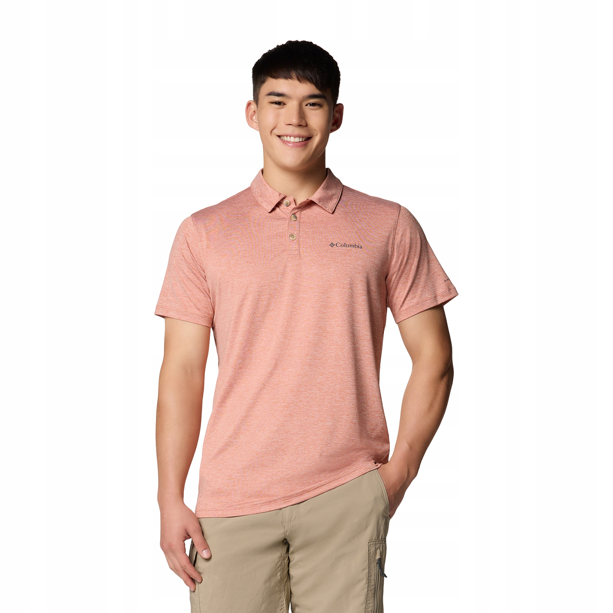 Pánské tričko Columbia Tech Trail Utility Polo tuscan heather M