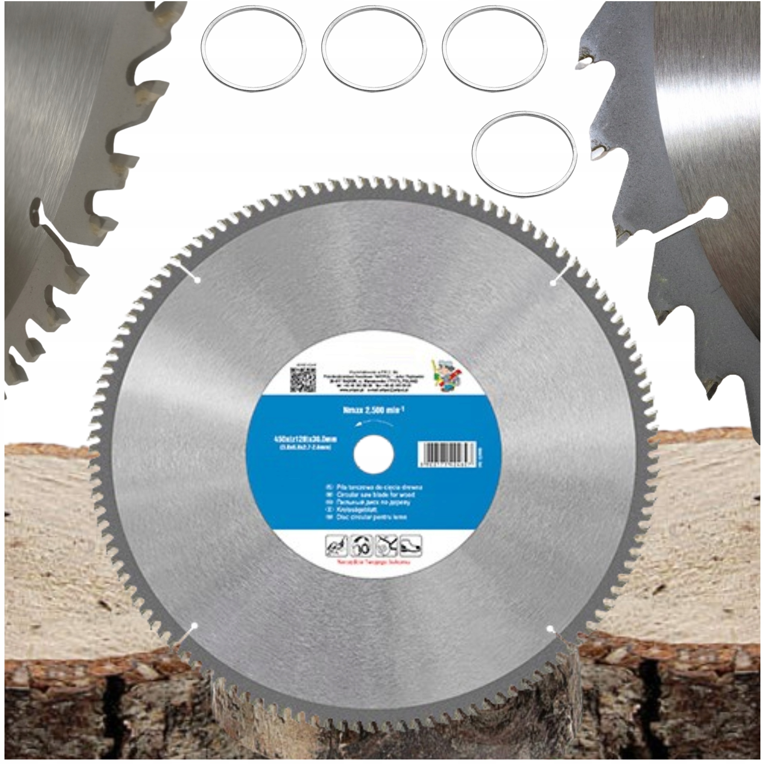 Kotoučová Pila Na Řezání Dřeva 450x30,0 mm Widia 120 Widiových Zubů