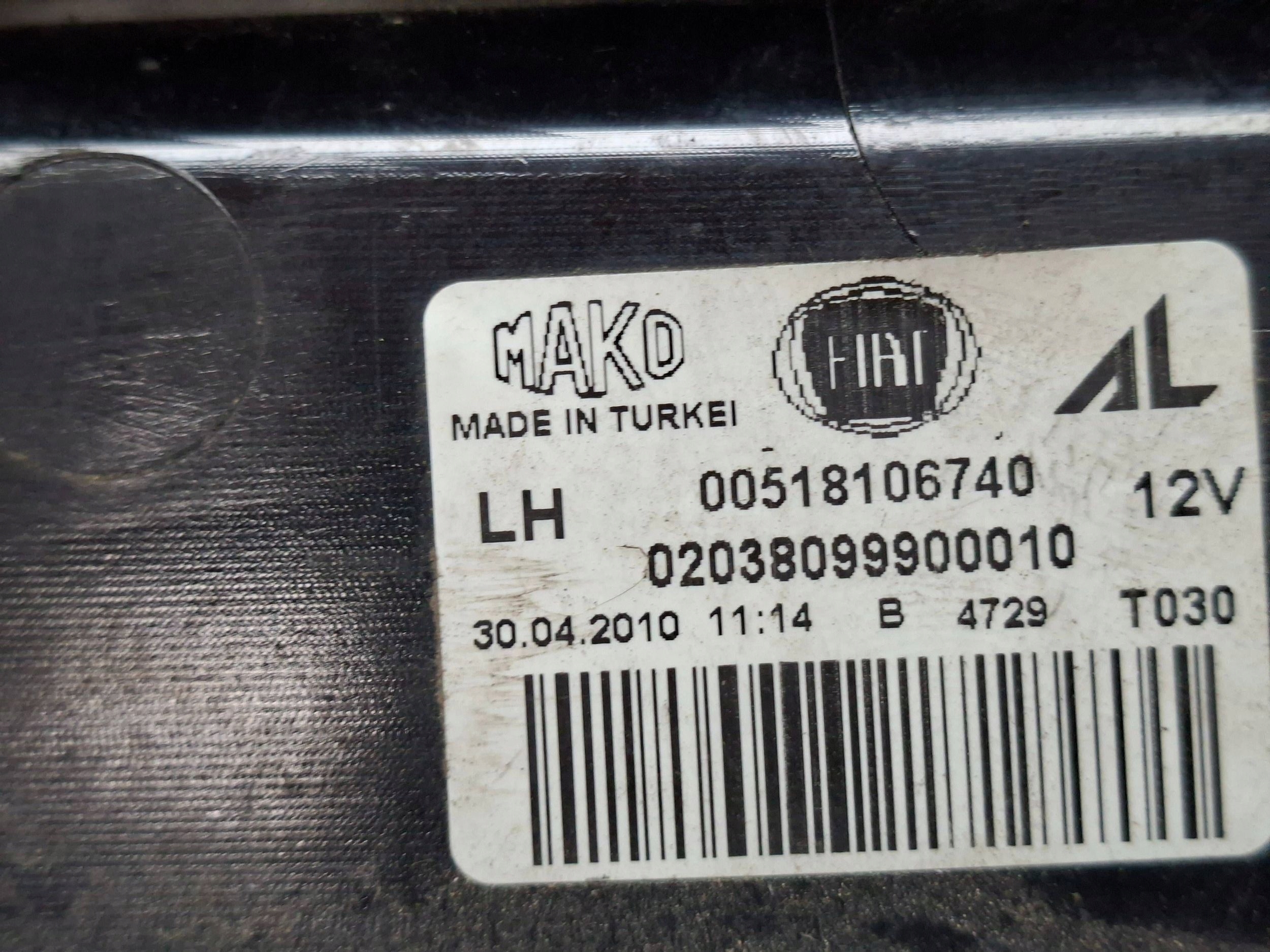 light rear left 518106740 FIAT DOBLO II COMBO D 2010
