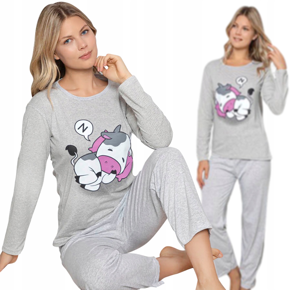 

Piżama Bawełniana Damska Długi Rękaw Jakość