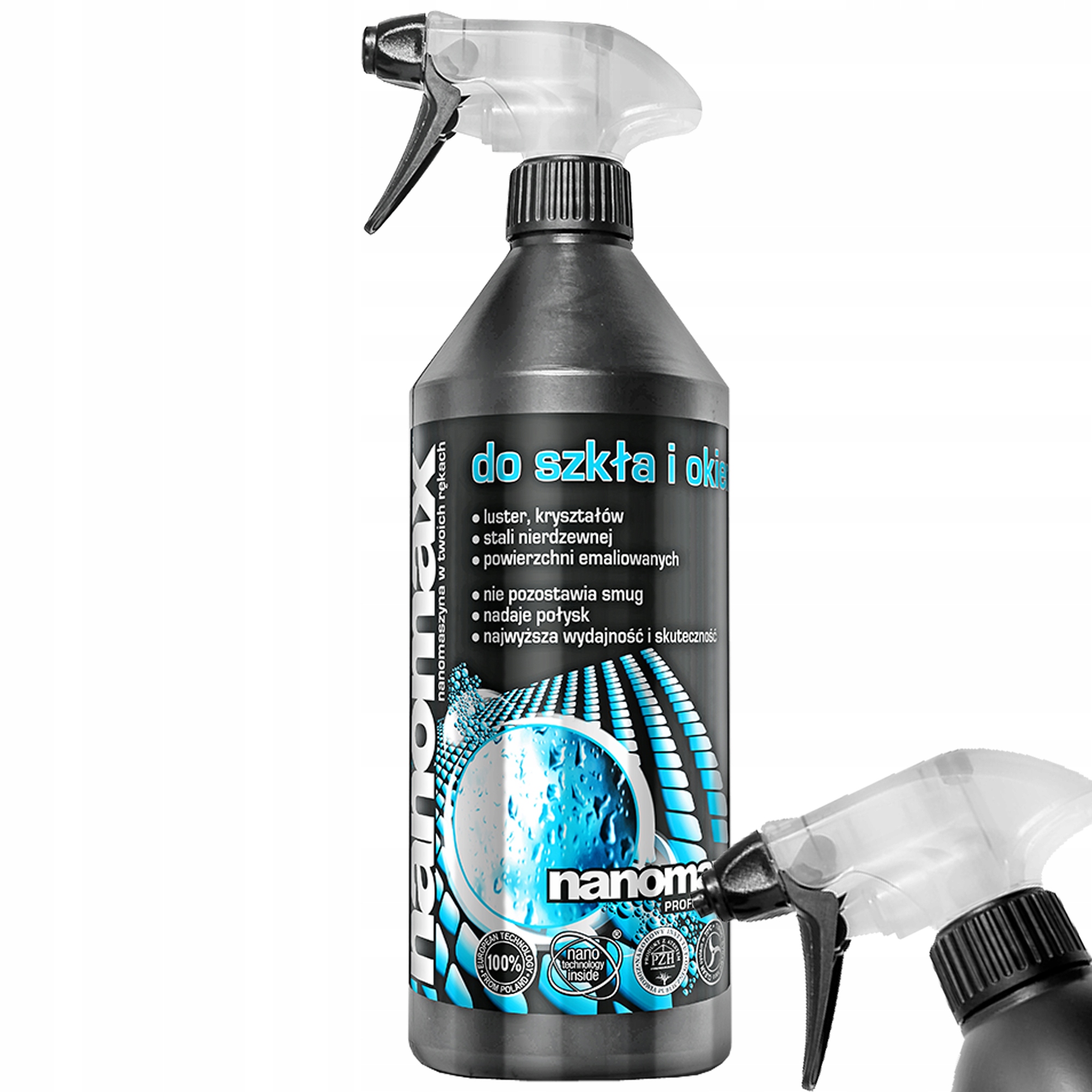 

Płyn spray do mycia szyb szkła i okien Nanomax 1L