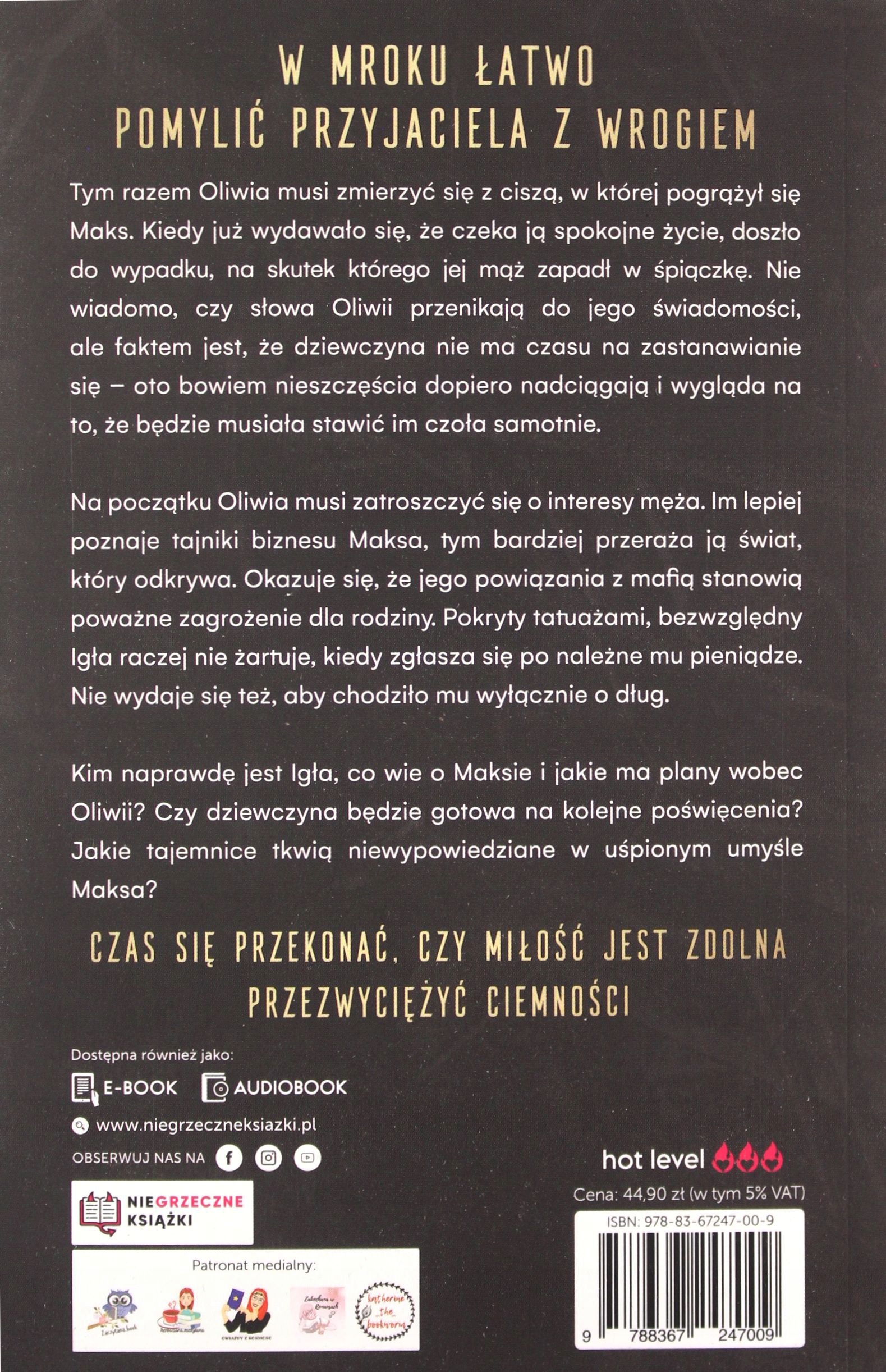 W CIEMNOŚCIACH 2 - Ada Tulińska (KSIĄŻKA) Stan opakowania oryginalne