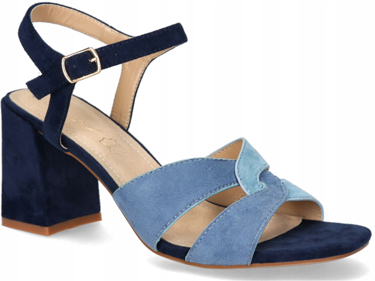 

Sandały Na Szerokim Słupku Ze Skórzaną Wkładką 38