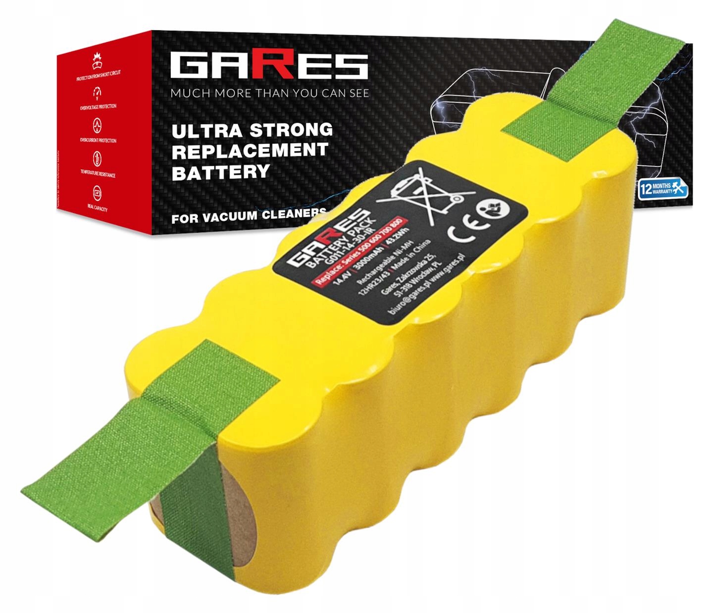 Baterie Akumulátor pro iRobot Roomba 555 560 564 580 581 14,4V 3000mAh 3Ah