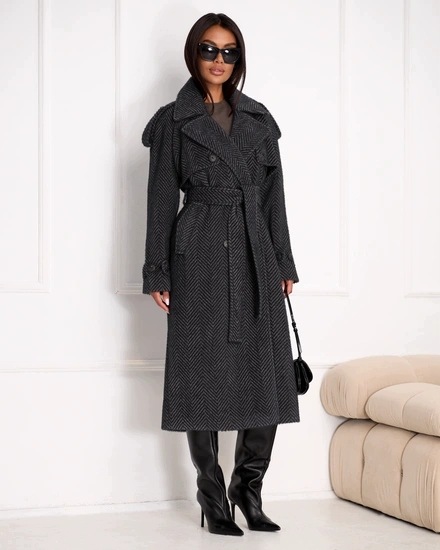 Zartex dámský klasický dvouřadý kabát Boston Natural AW26 vel. Xs