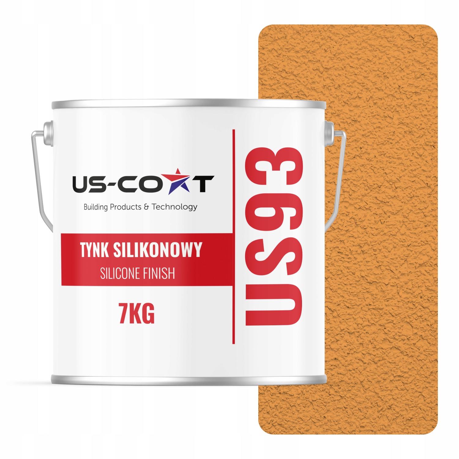 Silikonová Fasádní Omítka Oranžová Barva F766 Beránek Granulace 1.0 mm