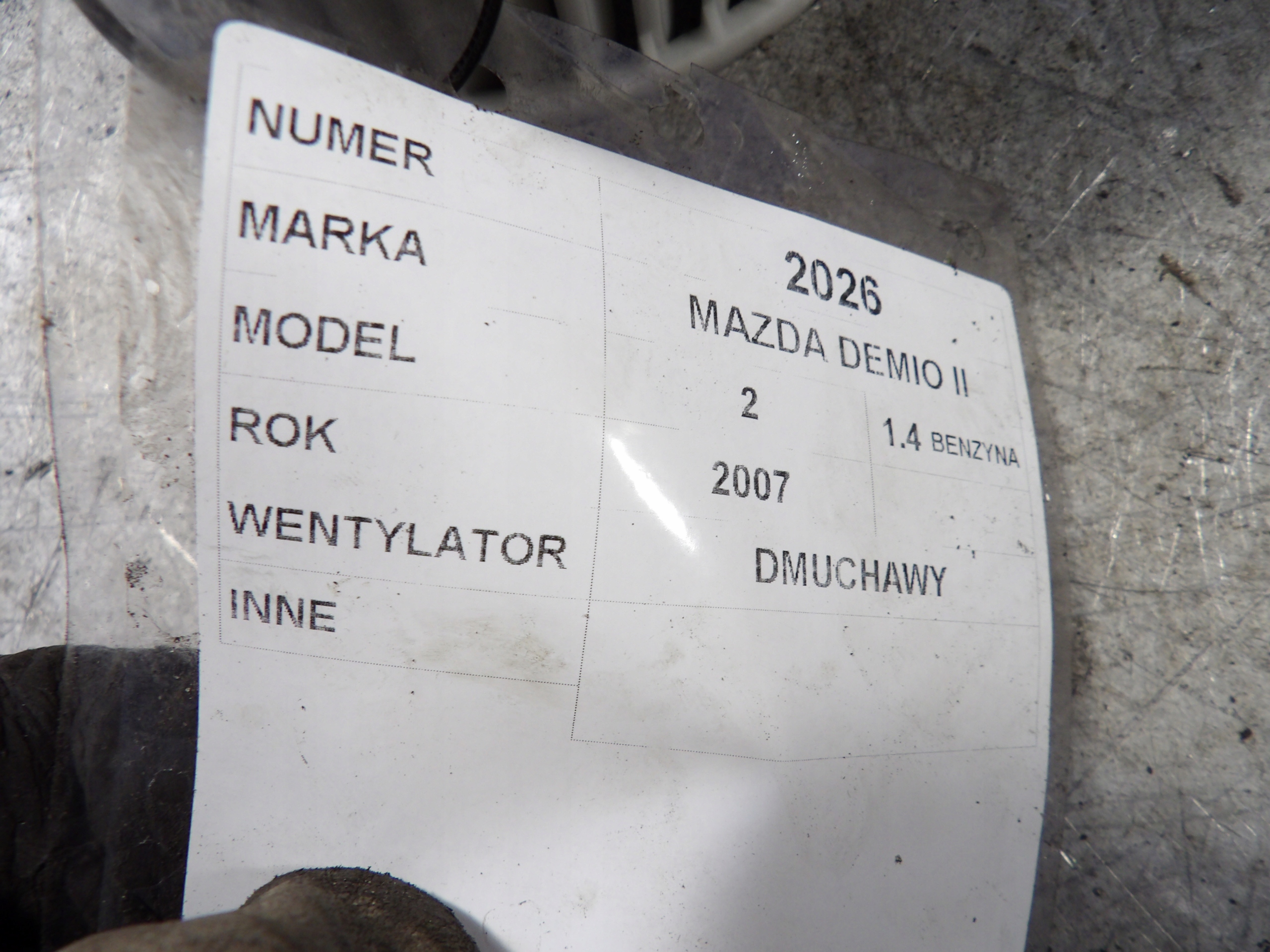 Mazda Demio II ventilátor topení 1,4B GJ8AA02